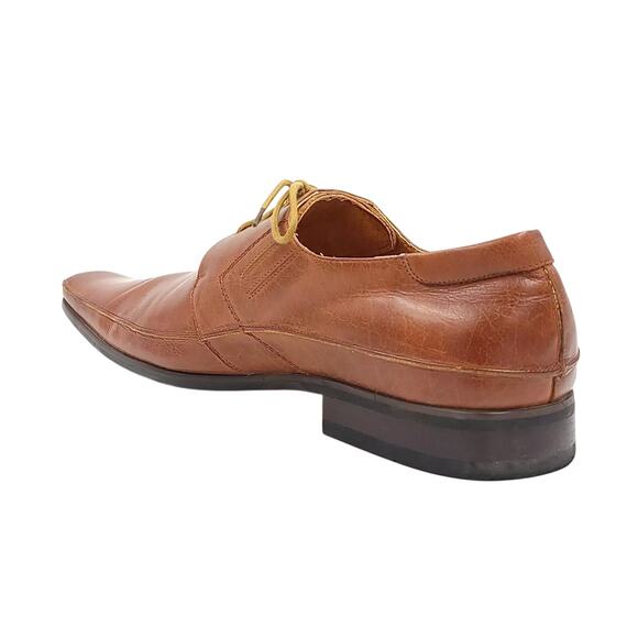 Zota Men Plain Square Toe Derby Oxfords Size US 13 Brown Leather - Picture 3 of 6